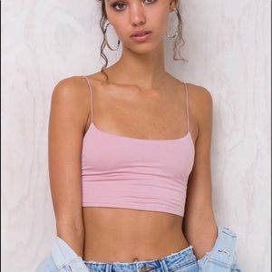 Black & Pink Princess Polly Cropped Tanks